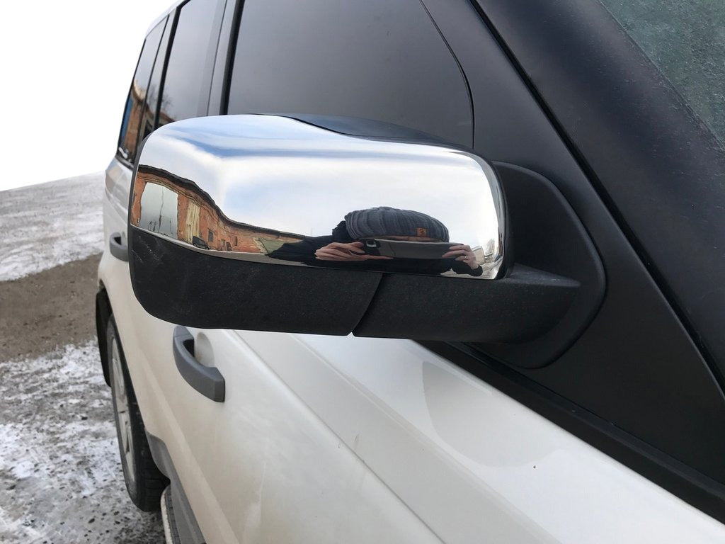 Mirror Covers (2 pcs, Stainless Steel) for Land Rover Freelander II 2006-2014 - image 1