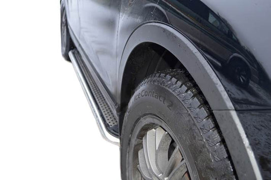 Lateral platforms Maydos V2 (2 PCs., stainless steel) for Mazda CX-7 2006-2012 - Reelken Auto