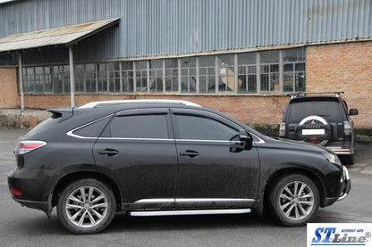 Side sills RedLine Black (2 pieces, aluminum) for Lexus RX 2009-2015 - Reelken Auto