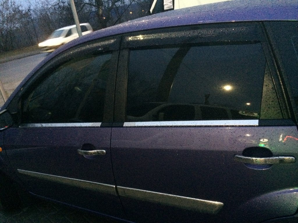 The outer border of glass (4 pieces, stainless steel) for Ford Fiesta 2002-2008 - image 4
