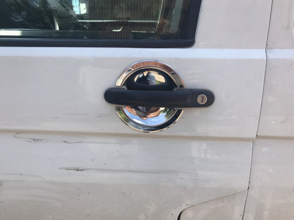 Lining under the handle (stainless) for Volkswagen T6 - image 1