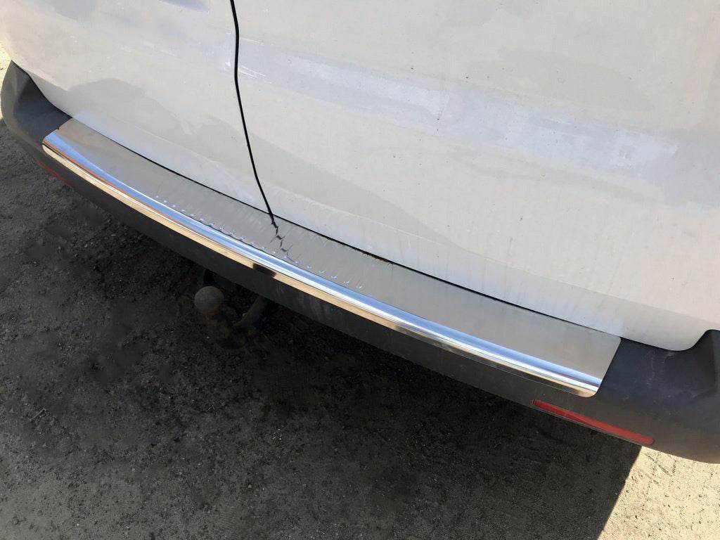Cover on the rear bumper with a bend (Carmos V1, steel) for Volkswagen T5 Caravelle 2004-2010 - Reelken Auto