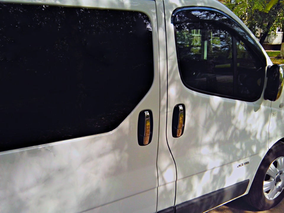 Chrome Door Handle Covers (4 pcs, Stainless Steel) for Renault Trafic 2001-2015 - image 2