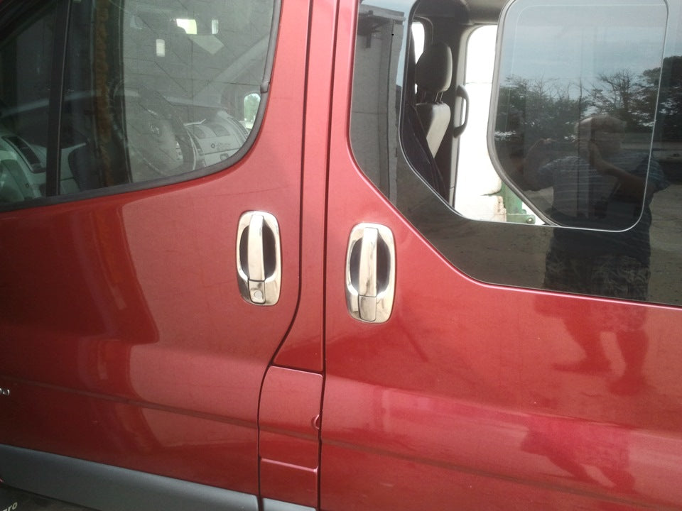 Door handle trims (4 pcs, stainless steel) for Opel Vivaro 2001-2015 - image 2