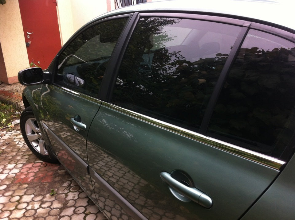 The outer edging of the glass (4 pieces, stainless steel) for Renault Megane II 2004-2009 - image 5