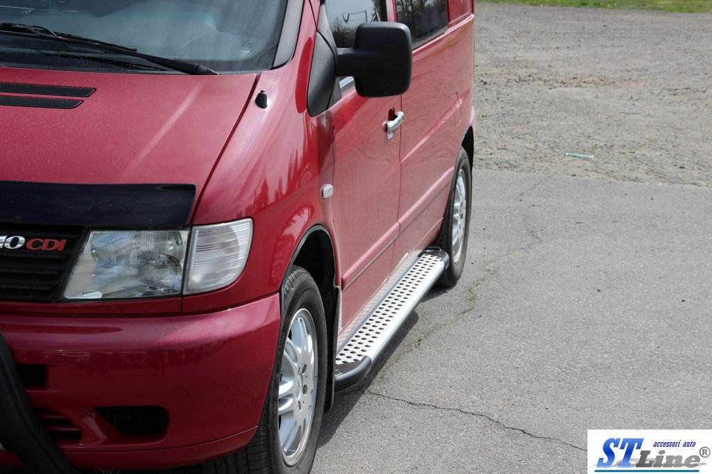 Lateral platforms X5-type (2 EA., alum.) for Mercedes Vito W638 1996-2003 - Reelken Auto