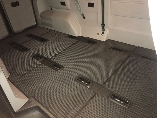 EVA floor mats V1 (long wheelbase, full interior set, black) for Volkswagen T5 2010-2015 - image 1