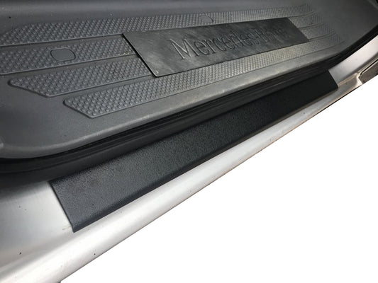 Door sill protectors DDU matte (2pcs, plastic) for Mercedes Vito W639 2004-2014 - image 1