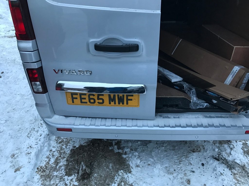 Stainless steel trim above license plate for Opel Vivaro 2015-2019 - image 3