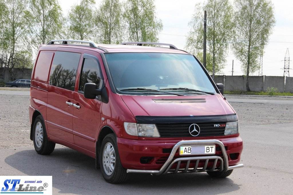 Kangaroo cage with whiskers WT002 Plus (stainless steel) for Mercedes Vito W638 1996-2003 - Reelken Auto