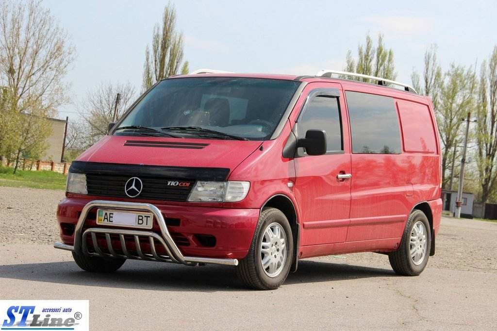 Kangaroo cage with whiskers WT002 Plus (stainless steel) for Mercedes Vito W638 1996-2003 - Reelken Auto