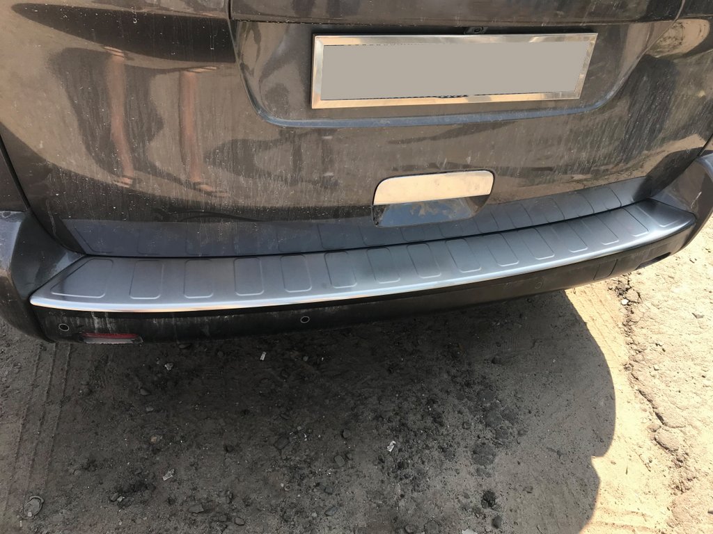 Rear bumper protector with edge OmsaLine (stainless steel) for Peugeot Expert 2017- - image 3