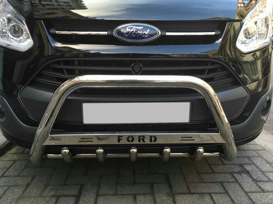 The WT003 bumper guard (stainless) for Ford Custom 2013-2022 - image 1