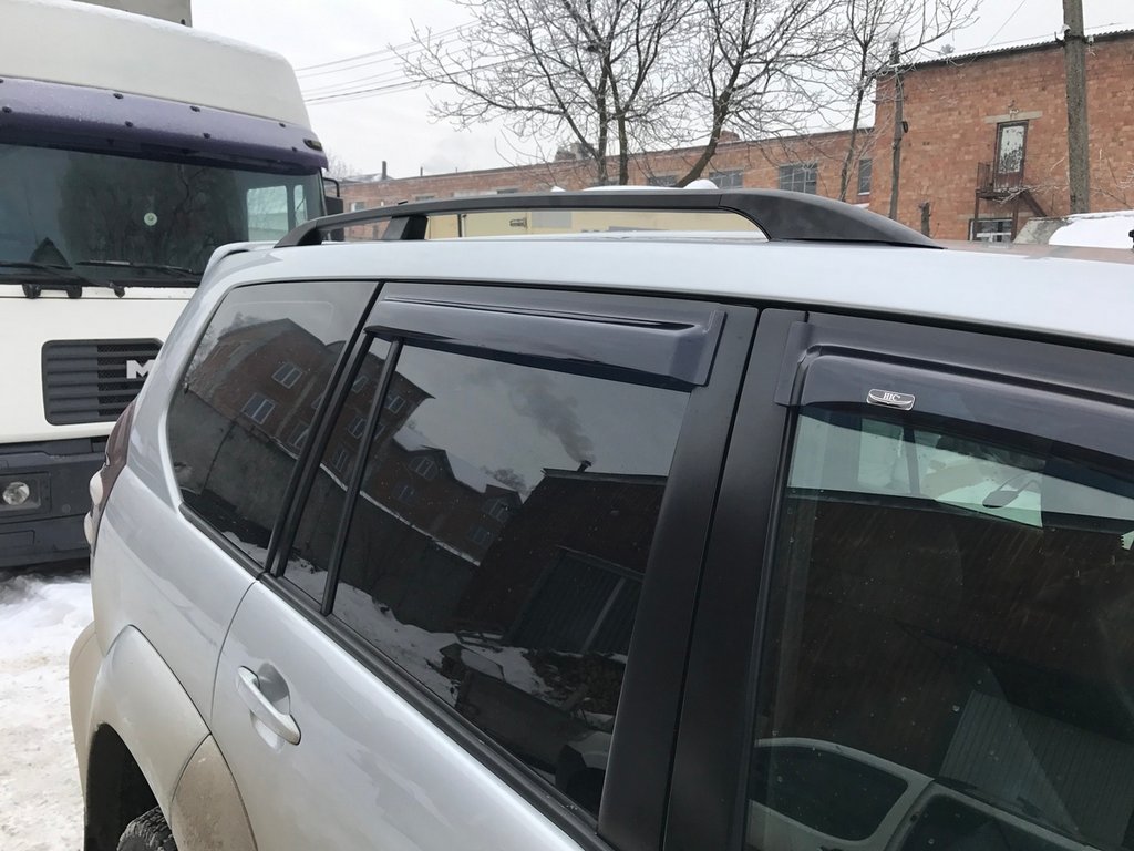 Black Roof Rails Turkish for Toyota Land Cruiser Prado 120 2002-2009 - image 9