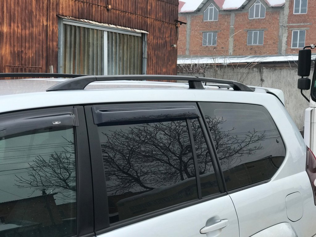 Roof rails Black Turkish for Toyota Land Cruiser Prado 120 - image 5