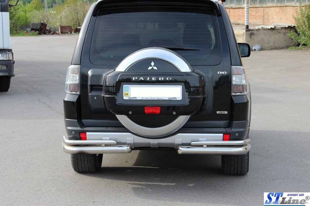 Rear Bar AK003 Double (Stainless Steel) for Mitsubishi Pajero Wagon IV 2006-2021 - image 3