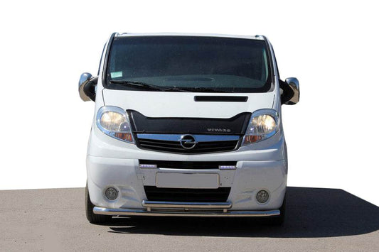 Front protection ST014/2 (stainless) for Nissan Primastar 2002-2014 - Reelken Auto