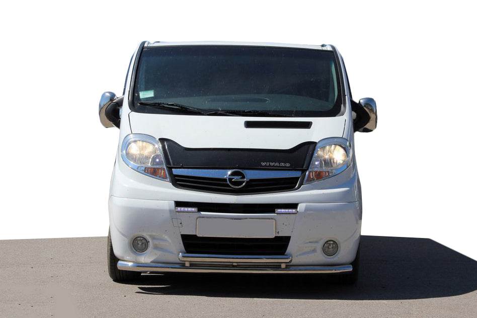 Front protection ST014/2 (stainless) for Opel Vivaro 2001-2015 - Reelken Auto