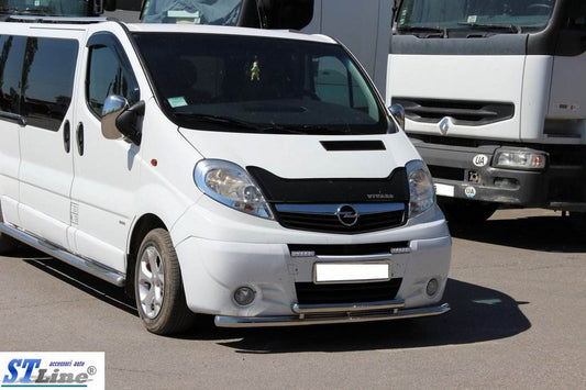 Front protection ST014/2 (stainless) for Nissan Primastar 2002-2014 - Reelken Auto