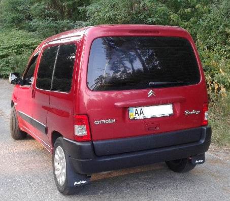 Mud flaps with recess (2 pcs) for Citroen Berlingo 1996-2008 - Reelken Auto