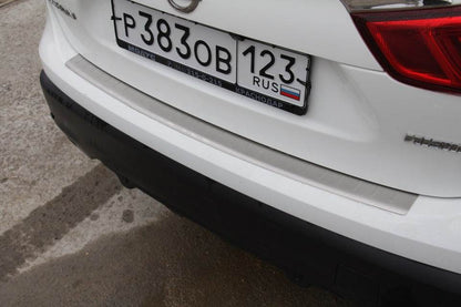 Rear bumper OmsaLine (2014-2017, stainless steel) for Nissan Qashqai 2014-2021 - Reelken Auto