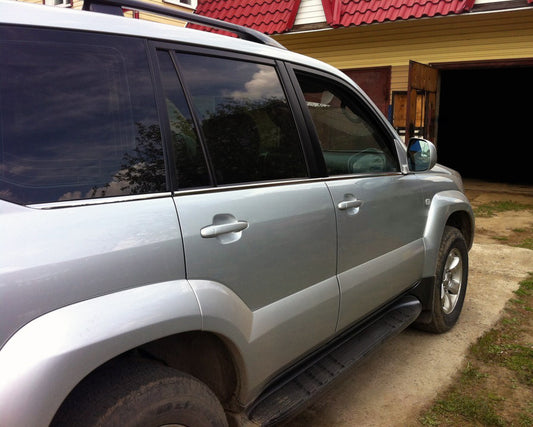 The outer edging of the glass (6 PCs, stainless steel) for Toyota Land Cruiser Prado 120 - image 2