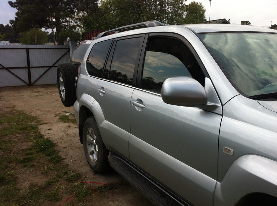 The outer edging of the glass (6 PCs, stainless steel) for Toyota Land Cruiser Prado 120 - image 3