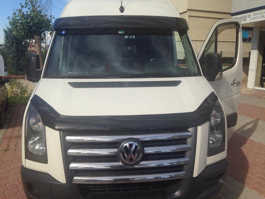 Windshield visor on frame V1 (black gloss, 5mm) for Volkswagen Crafter 2006-2016 - image 2