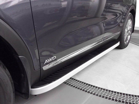 Side area Tayga Grey (2 pcs., Aluminum) for Kia Sorento III UM 2014-2020 - Reelken Auto