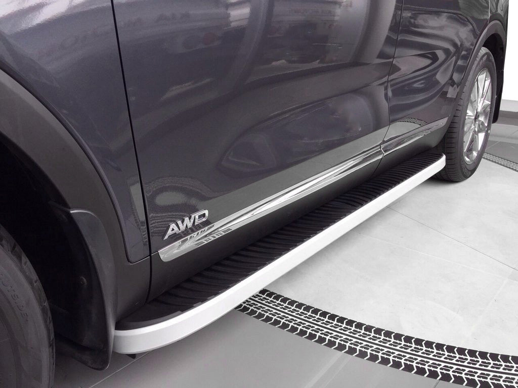 Lateral platforms Tayga Grey (2 pieces, aluminum) for Kia Sorento II XM 2009-2014 - image 1