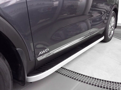 Lateral platforms Tayga Grey (2 pieces, aluminum) for Kia Sorento II XM 2009-2014 - image 1