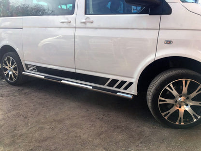 Side pipes (2 PCs, stainless steel) for Volkswagen T5 Caravelle 2004-2010 - image 1