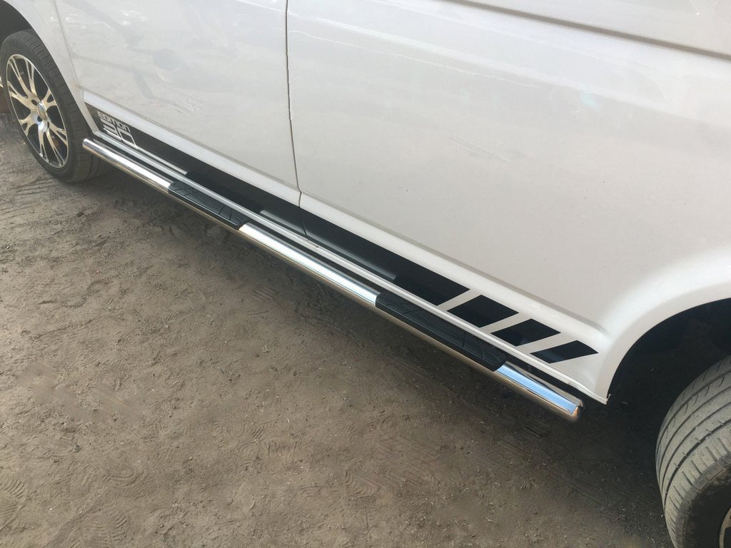 Side pipes (2 PCs, stainless steel) for Volkswagen T6 - image 1