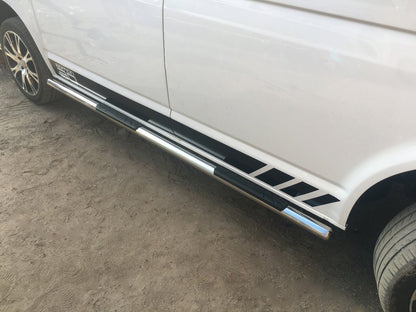 Side pipes (2 PCs, stainless steel) for Volkswagen T6 - image 1