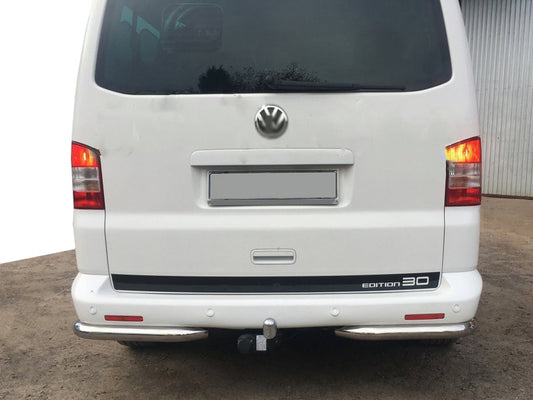 Rear Corner Bars AK003 (2 pcs, stainless steel) for Volkswagen T5 Caravelle 2004-2010 - image 1