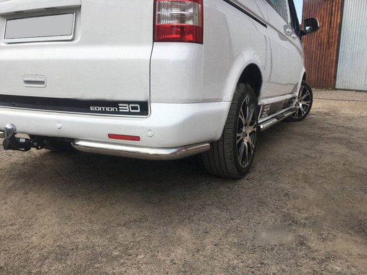 Rear corners AK003 (2 PCs, stainless steel) for Volkswagen T5 Multivan 2003-2010 - Reelken Auto