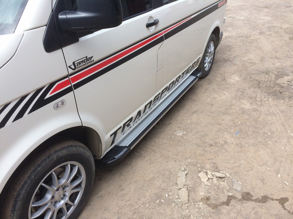 Side Steps Rainbow (2 pcs, Aluminum) for Volkswagen T5 Transporter 2003-2010 - image 1