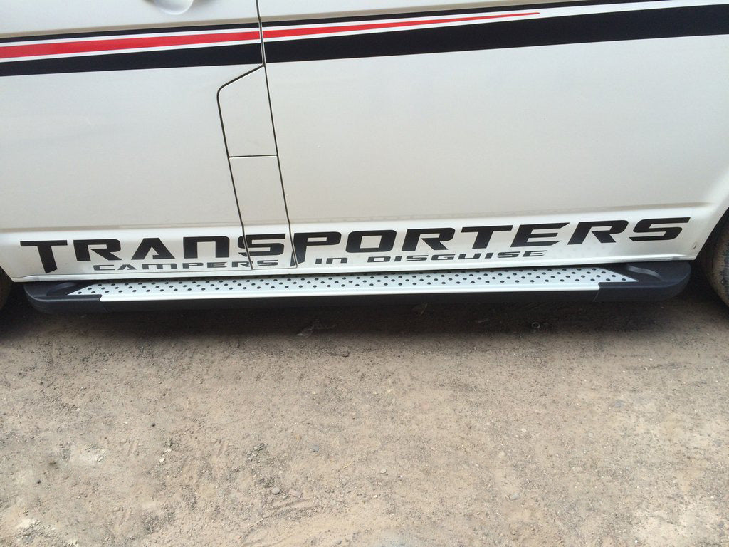 Side Steps Allmond Grey (2 pcs, Aluminum) for Volkswagen T6 2015-2024 - image 1