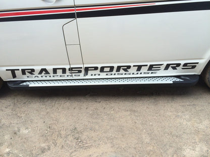 Side Steps Allmond Grey (2 pcs, Aluminum) for Volkswagen T6 2015-2024 - image 1