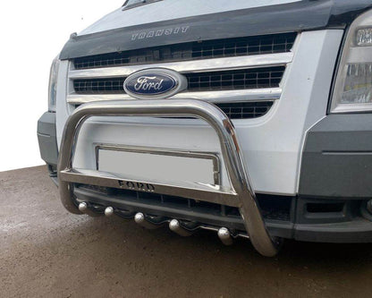 The WT004 bumper guard (stainless) for Ford Transit 2000-2014 - Reelken Auto