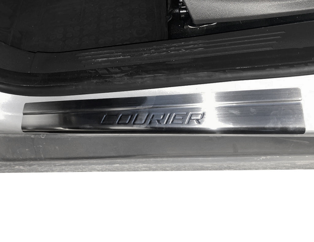 Door Sill Protectors Carmos V1 (4 pcs, Stainless Steel) for Ford Courier 2014-2023 - image 2