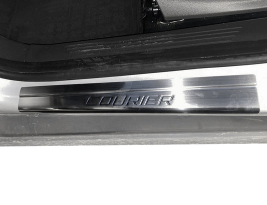 Door Sill Protectors Carmos V1 (4 pcs, Stainless Steel) for Ford Courier 2014-2023 - image 2