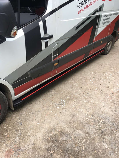 Side sills Maya Red (2 pieces, aluminum) for Renault Master 2011-2023 - image 1