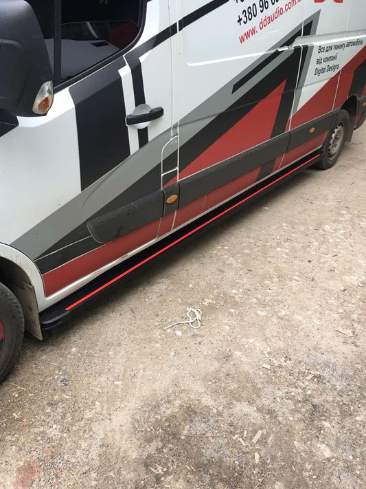 Side sills Maya Red (2 pieces, aluminum) for Renault Master 2011-2023 - image 1