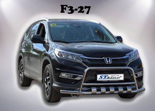 Front protection WT003-ST-V2 (stainless steel.) for Honda CRV 2012-2016 - Reelken Auto