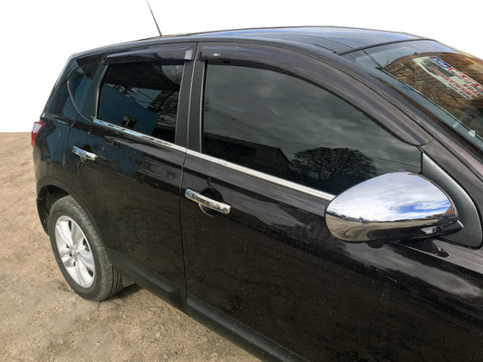 The outer border (4 pieces, stainless steel) for Nissan Qashqai 2010-2014 - image 1