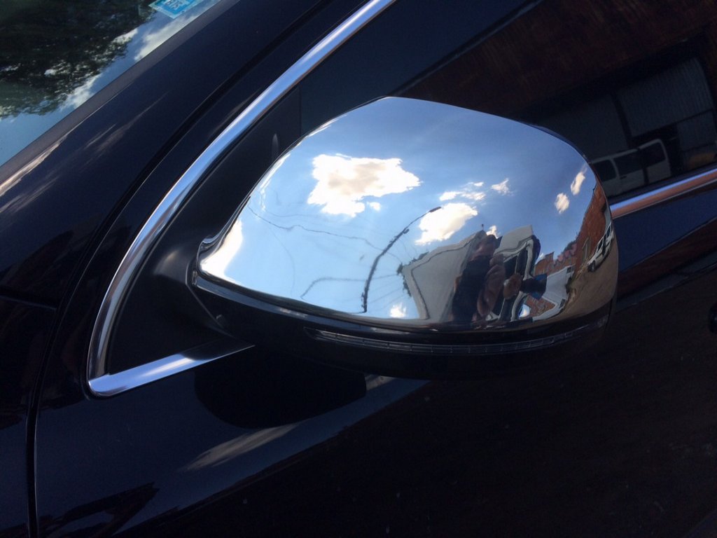 Mirror Covers (2 pcs, Stainless Steel) for Audi Q7 2005-2015 - image 1