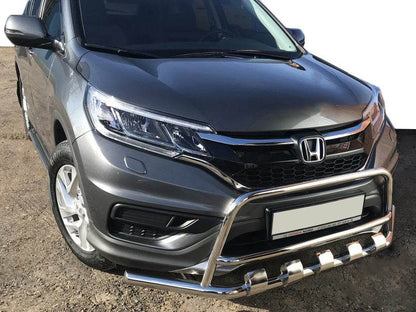 Front protection WT003-ST-V2 (stainless steel.) for Honda CRV 2012-2016 - Reelken Auto