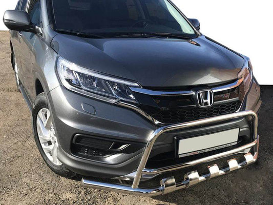 Front protection WT003-ST-V2 (stainless steel.) for Honda CRV 2012-2016 - Reelken Auto