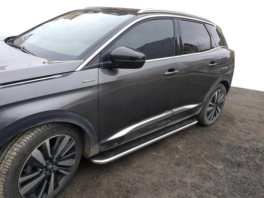 Lateral platforms Maydos V2 (2 piece, aluminium ↗ stainless) for Peugeot 3008 2016-2023 - Reelken Auto